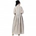 Collared Formal abaya- Natural Linen